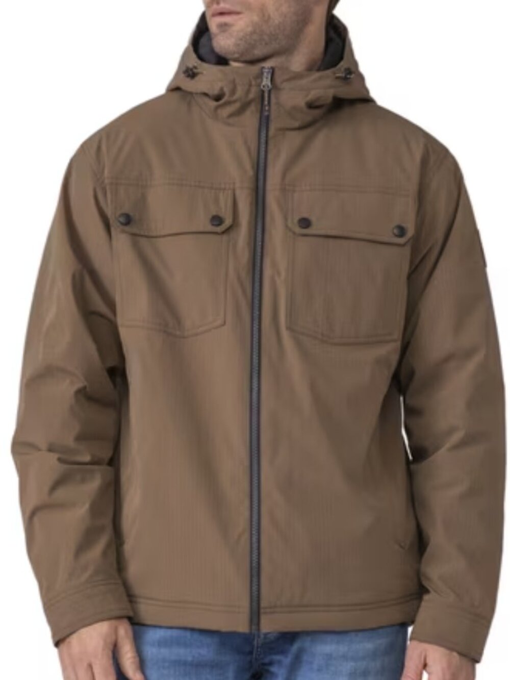 Free Country Men's Hooded Cruiser Midweight Jacket , Color: Bark, S